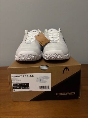 Head Women's Tennis Shoes in White with Teal Accents